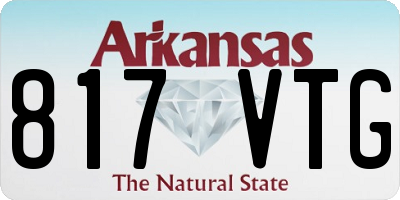 AR license plate 817VTG
