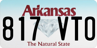 AR license plate 817VTO