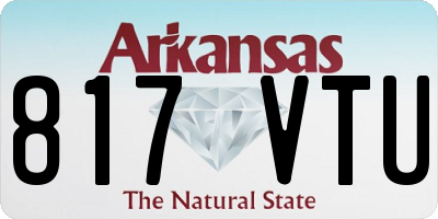 AR license plate 817VTU