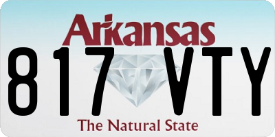 AR license plate 817VTY