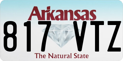 AR license plate 817VTZ
