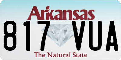 AR license plate 817VUA