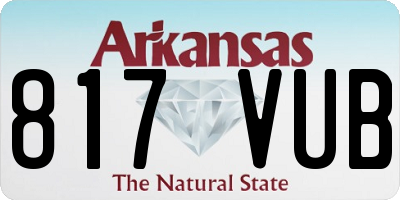AR license plate 817VUB
