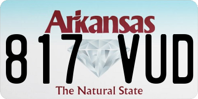 AR license plate 817VUD