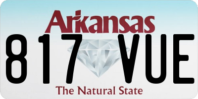 AR license plate 817VUE