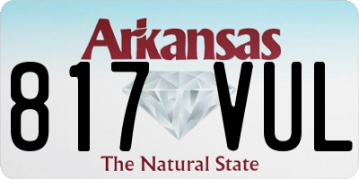 AR license plate 817VUL