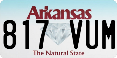 AR license plate 817VUM