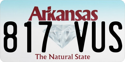 AR license plate 817VUS