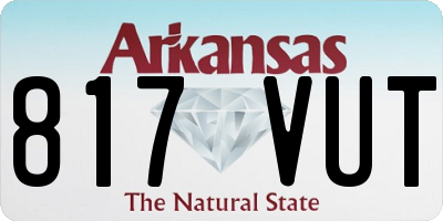 AR license plate 817VUT