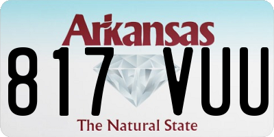 AR license plate 817VUU