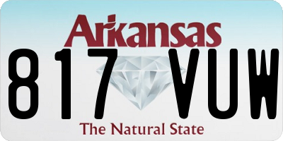 AR license plate 817VUW