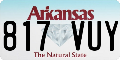 AR license plate 817VUY