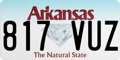 AR license plate 817VUZ