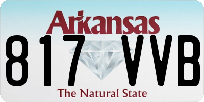 AR license plate 817VVB