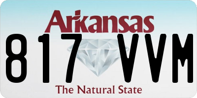 AR license plate 817VVM