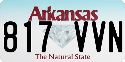 AR license plate 817VVN