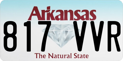 AR license plate 817VVR