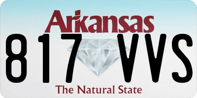 AR license plate 817VVS