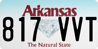 AR license plate 817VVT