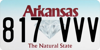 AR license plate 817VVV