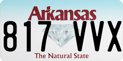 AR license plate 817VVX