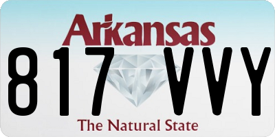 AR license plate 817VVY