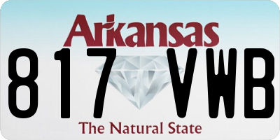 AR license plate 817VWB