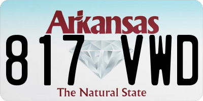 AR license plate 817VWD