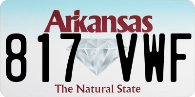 AR license plate 817VWF