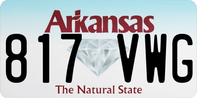AR license plate 817VWG