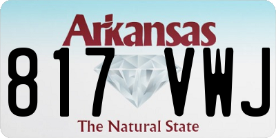 AR license plate 817VWJ