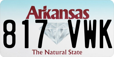 AR license plate 817VWK