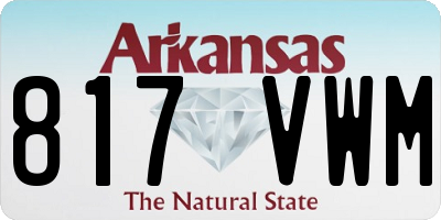 AR license plate 817VWM