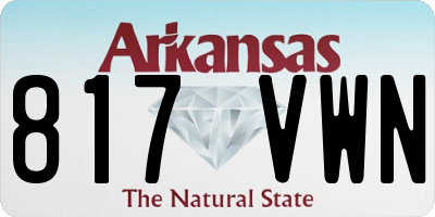 AR license plate 817VWN