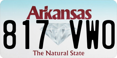 AR license plate 817VWO