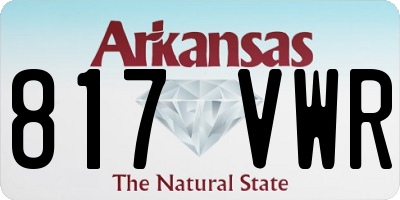 AR license plate 817VWR