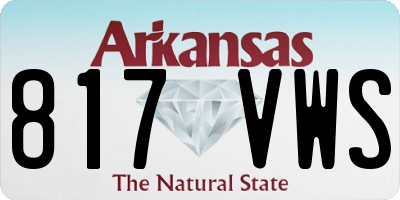 AR license plate 817VWS
