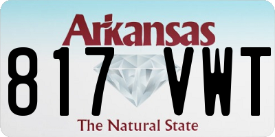 AR license plate 817VWT