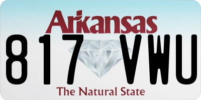 AR license plate 817VWU