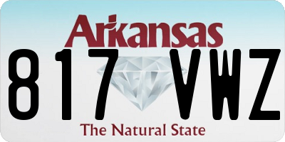 AR license plate 817VWZ