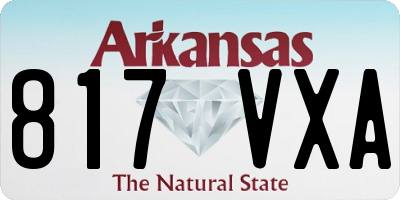 AR license plate 817VXA