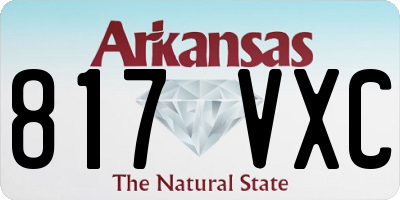 AR license plate 817VXC