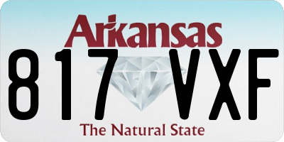 AR license plate 817VXF