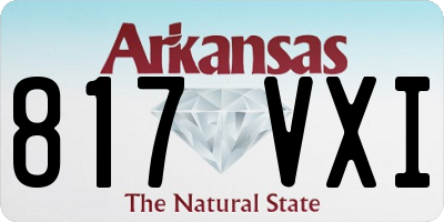 AR license plate 817VXI