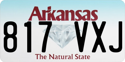 AR license plate 817VXJ