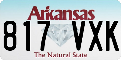AR license plate 817VXK