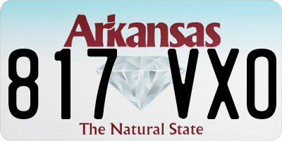 AR license plate 817VXO