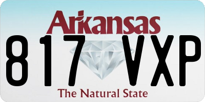 AR license plate 817VXP