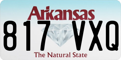 AR license plate 817VXQ