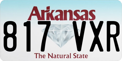 AR license plate 817VXR